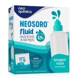 O Neosoro Fluid Alto Volume 0,9% é indicado para:

Higiene nasal profunda, promovendo a remoção de secreções, poeira e agentes alergênicos.
Hidratação e limpeza da mucosa nasal, especialmente em casos de exposição a ambientes secos ou poluídos.
Desobstrução nasal em condições como resfriados, gripes, rinite, sinusite ou outras doenças respiratórias.
Auxílio na recuperação respiratória, especialmente em quadros de obstrução nasal intensa ou crônica.