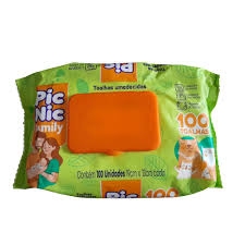 Lenços Umedecidos Pic Nic Com 100 unidades  - Wipex
