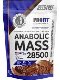 Anabolic Mass com 3Kg Profit sabor Chocolate Ao Leite