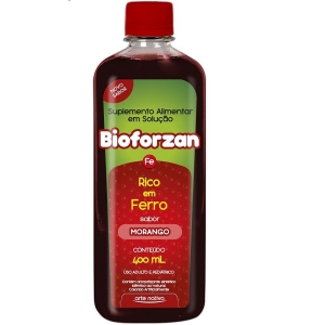 Bioforzan sabor Morango 400 ml Suplemento de Ferro Arte Nativa