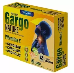 GARGO NATURE MEL E LIMãO COM 12 PASTILHAS MASTIGáVEIS
