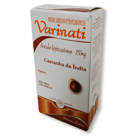 Varinati (Castanha da Índia 250 mg) com  30 comprimidos(PharmaScience)